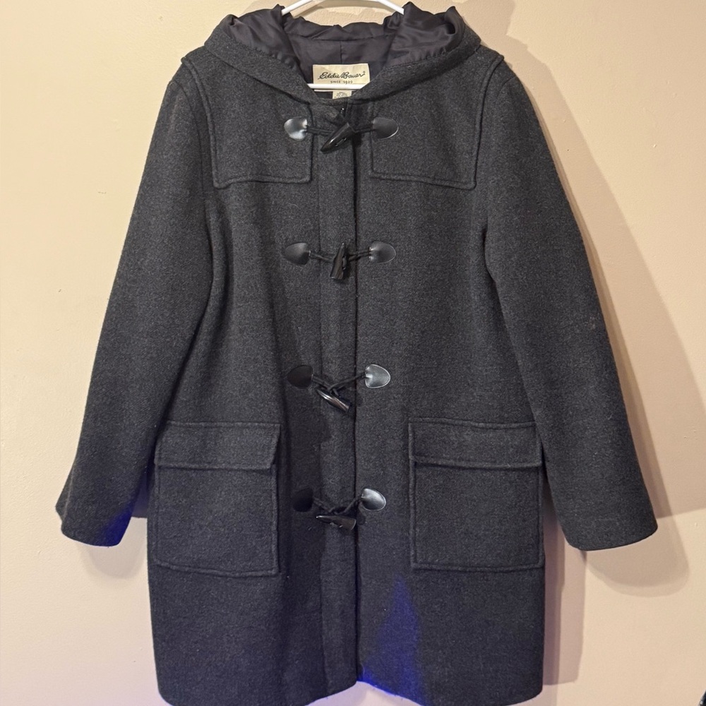 Eddie Bauer Gray Hooded Coat